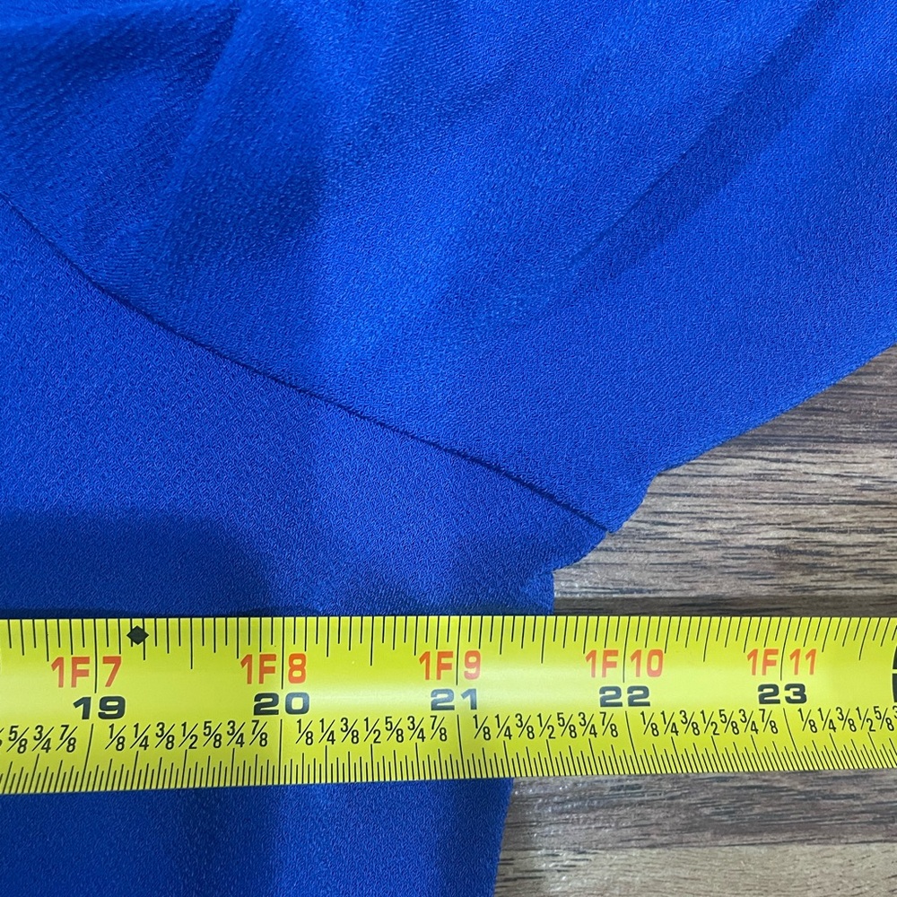 Adrianna Papell Cobalt Blue Ruffle Blouse - Picture 8 of 9